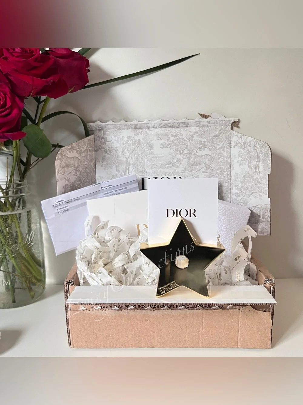 2026 DIOR Gold Star Photo Holder Stand Paperweight Beauty Platinum Summer Gift